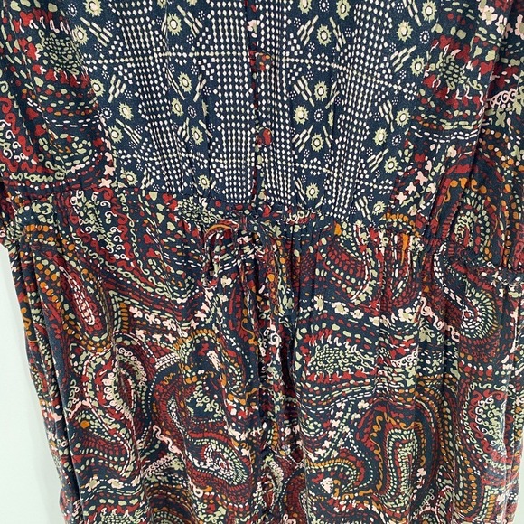 Knox Rose Dress Long Sleeve Sz‎ XL Paisley Print Midi Boho Bohemian Peasant - Picture 9 of 13